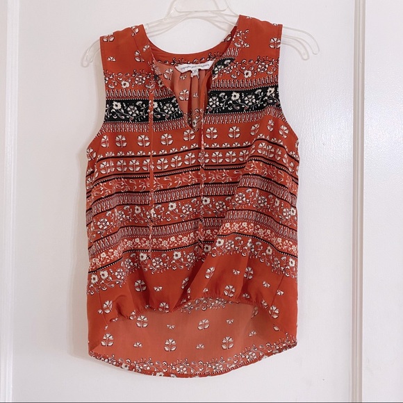 Cupcakes & Cashmere Rust Tank Blouse XS - Picture 2 of 6